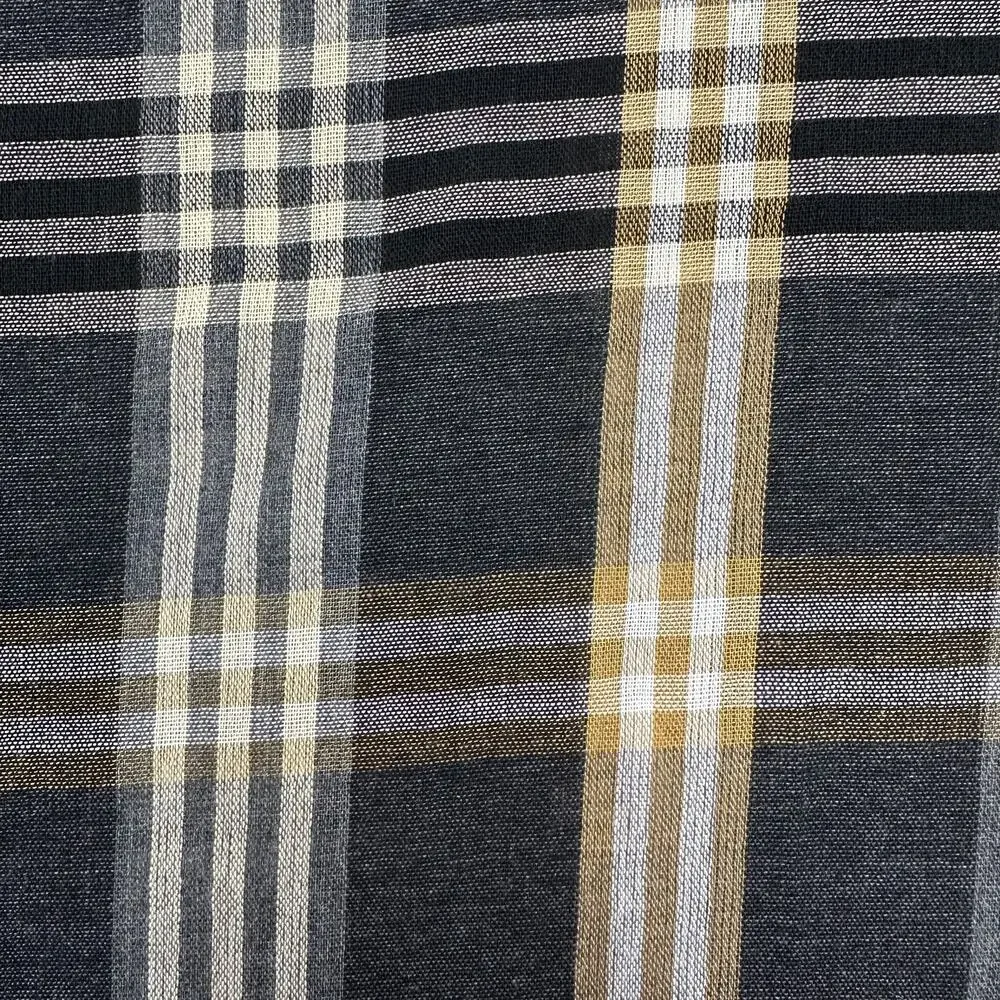 Cashmaire Scarf Black/Tan Plaid Classic Fringe Soft Cozy Wrap Preppy Minimalist